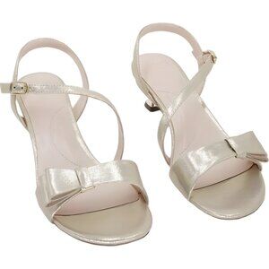 Jones New York Kellery Kitten Heel Dress Sandals Gold Women's US 9M